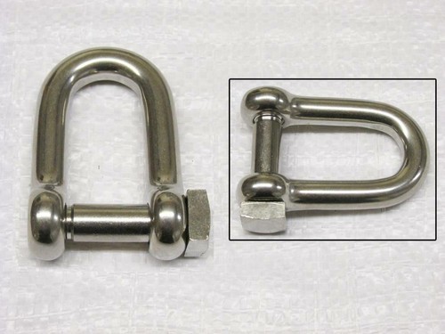 Stainless steel shackle - stainless, d