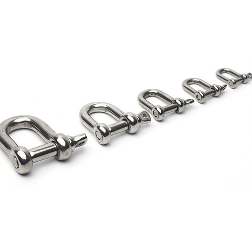 Stainless steel dee shackles - stainless,