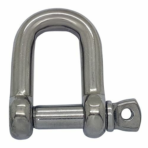 Stainless steel shackle dee - stainless,